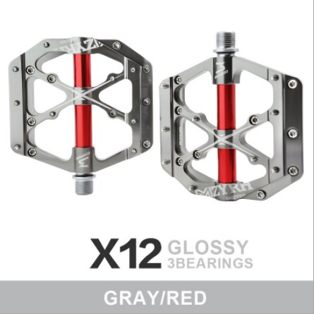 Pedales planos de aluminio ultralivianos para bicicletas de montaña, con 3 rodamientos y sellado Universal, Ciclismo de Carretera: C