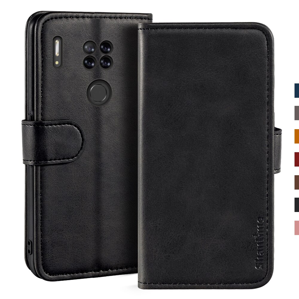 Case For Blackview A80 Case Magnetic Wallet Leather Cover For Blackview A80 Stand Coque Phone Cases: Black