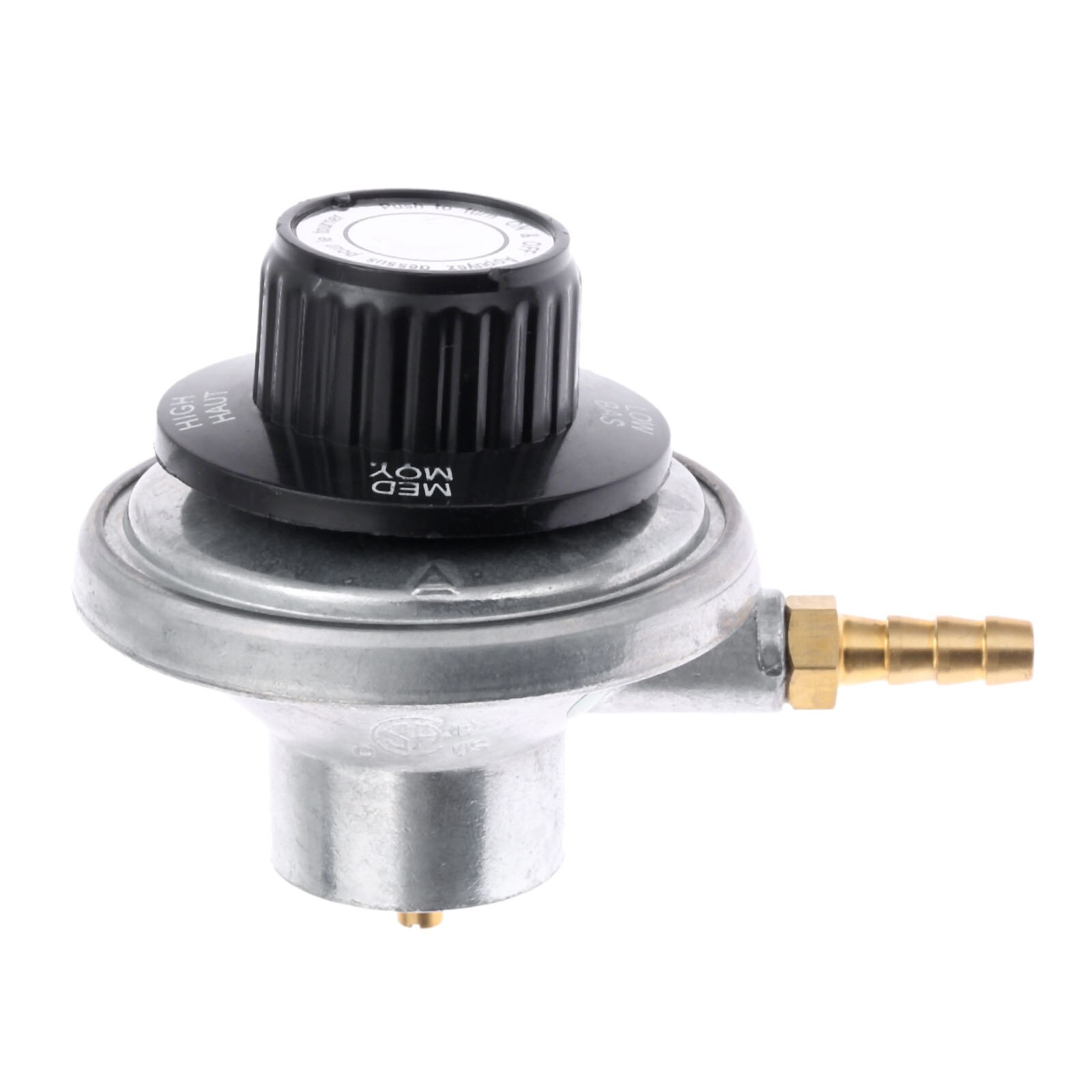 1Pc For one pound propane tank Low pressure gas regulator with 1/4” barb hose connection Outlet &amp; 1”-20 UNEF Inlet