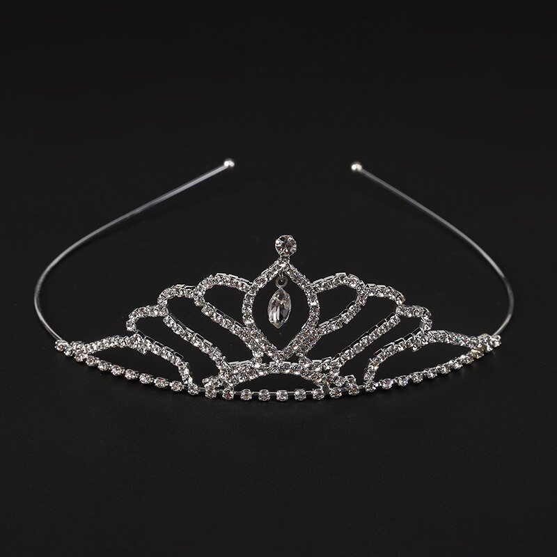 AINAMEISI Crystal Princess Crown Girls Tiaras Hair Accessories Rhinestone Bridal Headband Women Wedding Hair Jewelry: 2