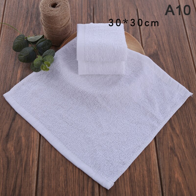 Zachte Witte Goedkope Gezicht Handdoek Kleine Handdoeken Vierkante Witte Keuken Handdoek Hotel Restaurant Kleuterschool Katoenen Handdoek: A10