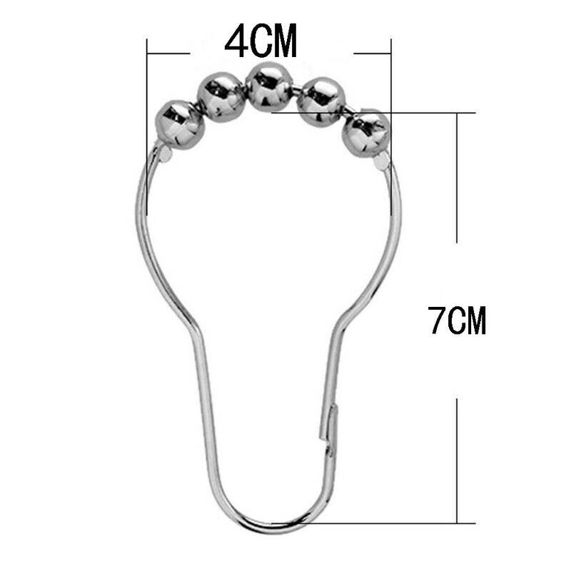 10 st rullboll duschkrokar fönster badrumstillbehör typ kalebass krok metallspänne rost hiss typ duschdraperi krok