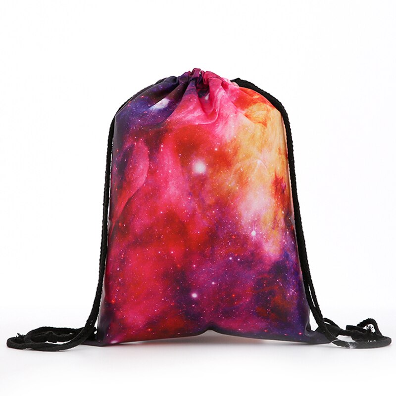 Reppu naisille mini kiristysnyöri tähtitaivas reppu 3d painatus matkalaukut miehet mochila kiristysnyöri laukku girs: Gc -2