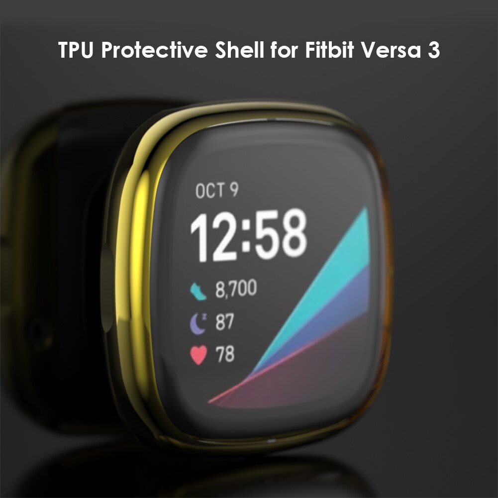 Screen Protector Voor Fitbit Versa 3/Fitbit Gevoel Lite Rondom Ultra Dunne Zachte Tpu Horloge Case Bumper protector