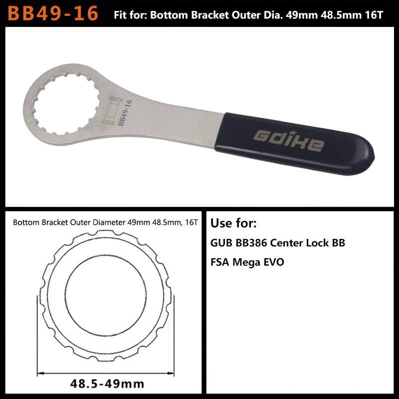 Onderste Beugel Tool Multi-Size 12T 16T 24T Bb Sleutel 39-52Mm Fiets Gereedschap Voor Sram Bsa Fsa Dub Mtb Weg Fiets Reparatie Tools: Blauw