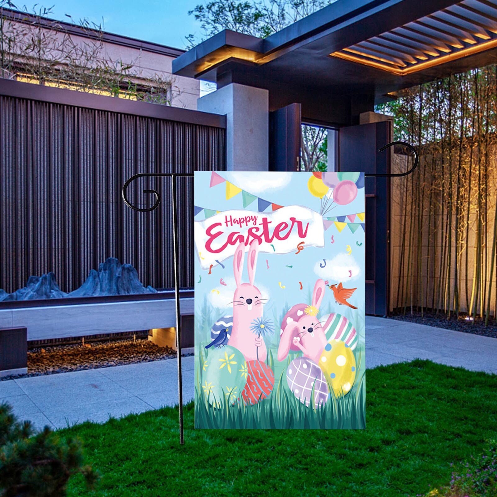 Garden Decoration Easter Banner Flag Happy Easter Decoration Banner Home Decoration Outdoor House Flag Accessories