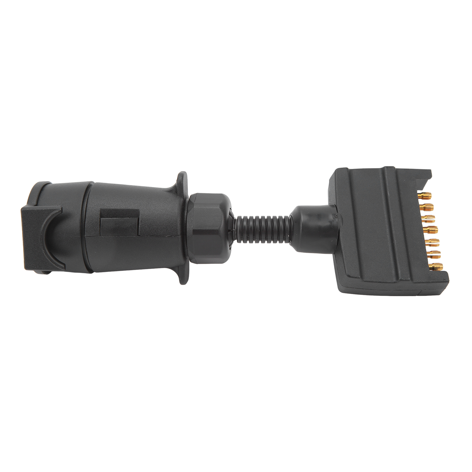 Adaptador de enchufe redondo para remolque, Conector de cableado Simple de 7 pines, hembra a macho plano, para caravana y barco