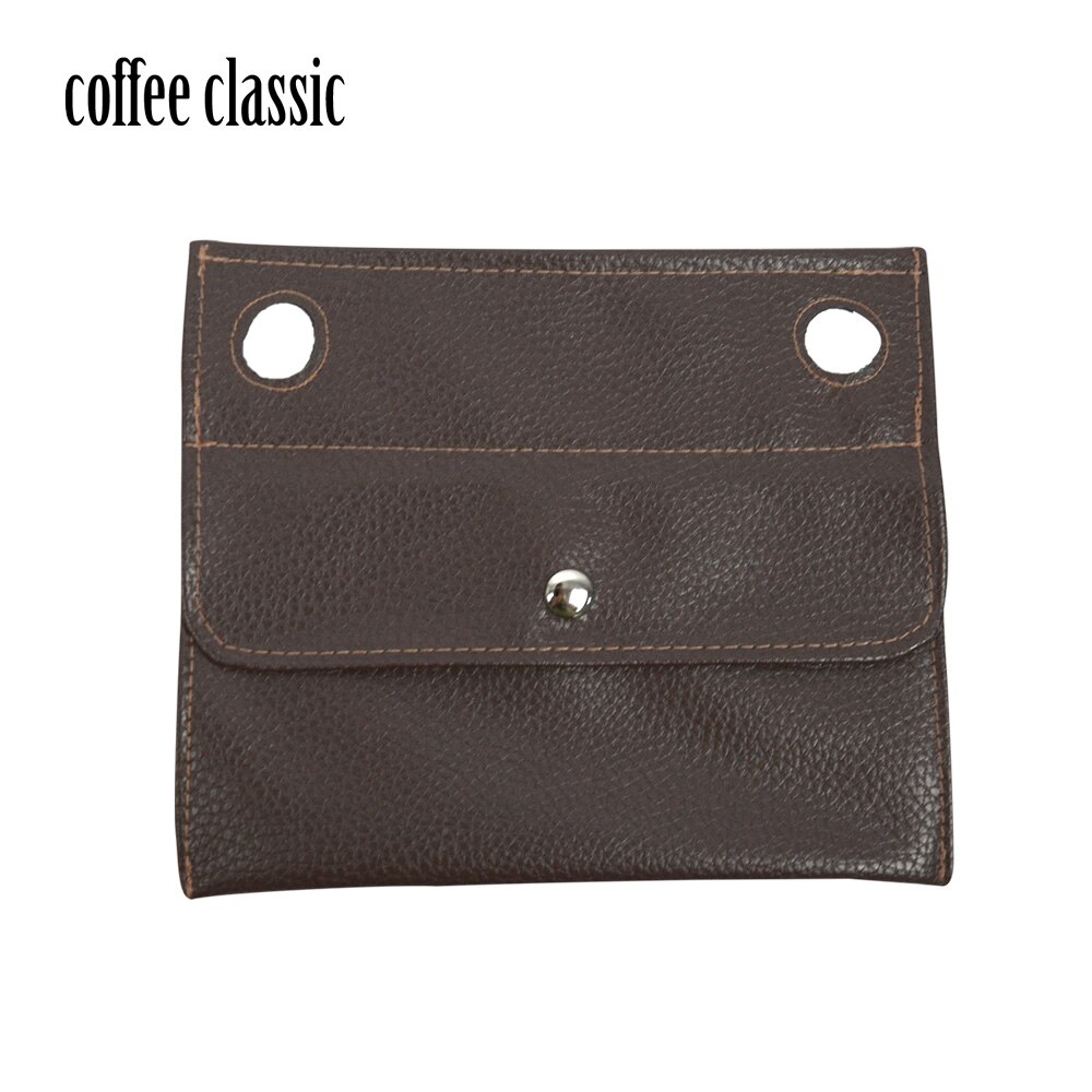 Bolso pequeño interno de cuero PU para exteriores, Mini bolsa de mano clásica: coffee classic