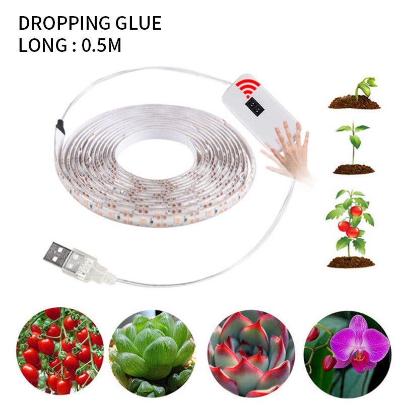 Kasvi kasvaa valo led-kasvinauhat valot joustava kasvuvalaisin kasvihuoneisiin hydroponics kukka nauhat valot kasvi valonauhat: Drop-hand-skannaus / 2m