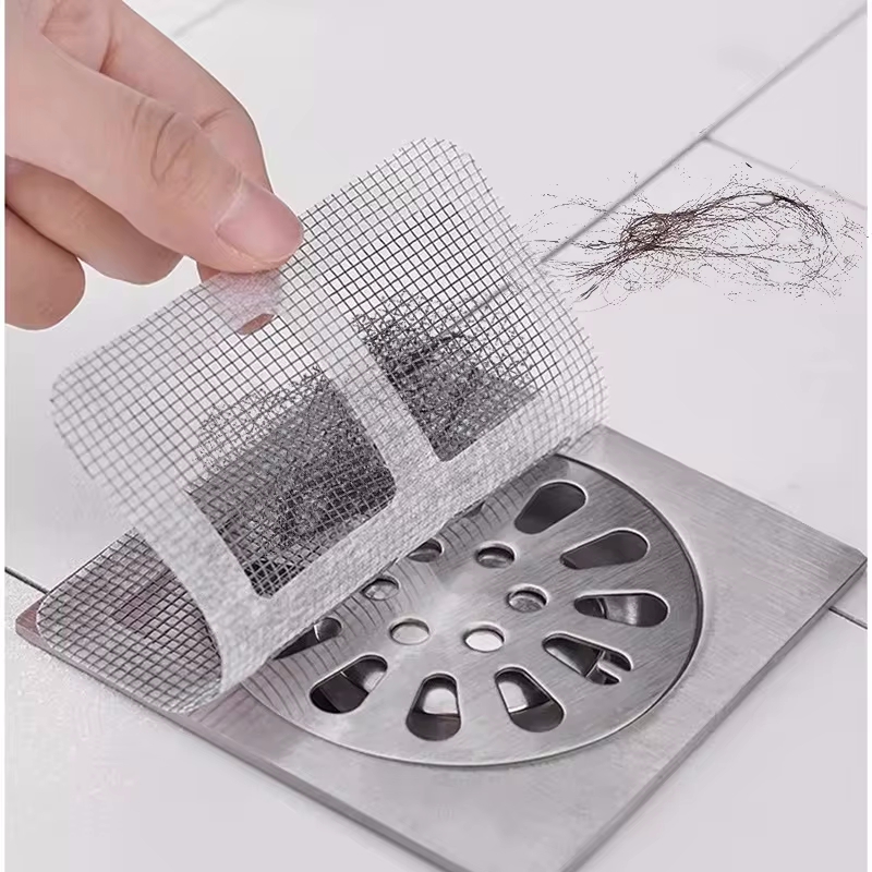 10-30 Stuks Douche Afvoer Haar Vanger Gootsteen Wegwerp Afvoer Sticker Zeven Anti Blokkerende Badkuip Mesh Filter Sticker