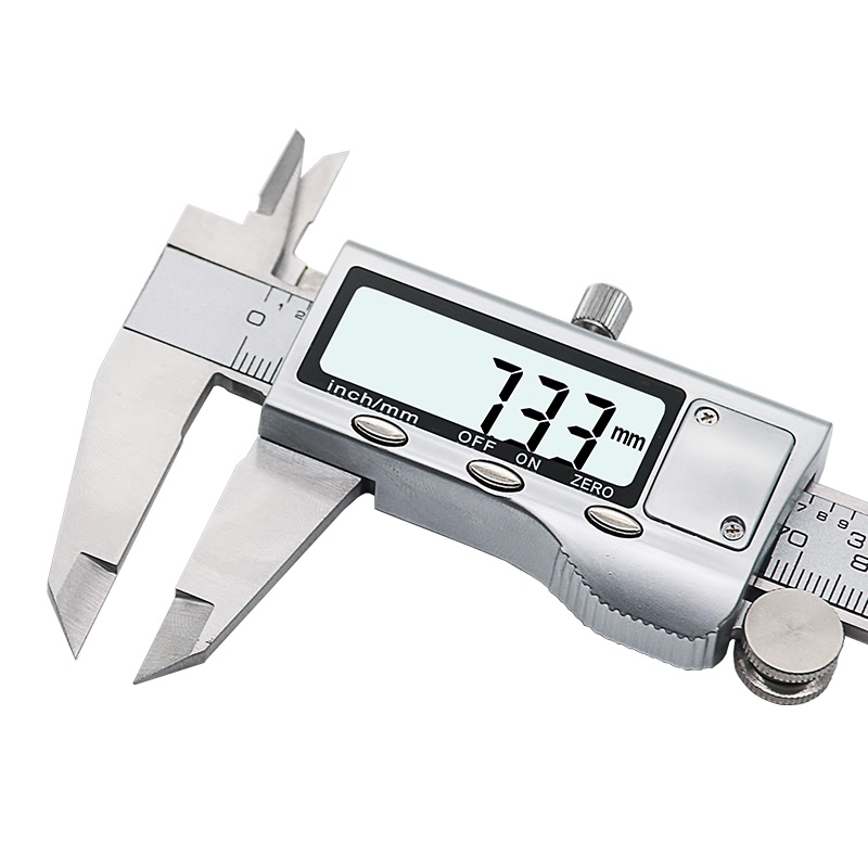QSTEXPRESS Digital Caliper 150mm Steel Inch Electronic LCD Vernier Caliper 0.01mm Measuring & Gauging Tool Black Box QST639