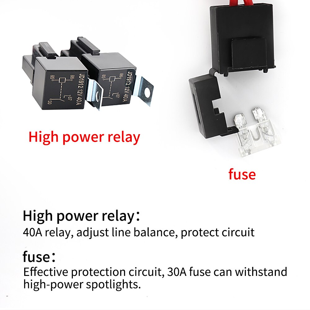 WINING Led Strip Light Switch Wire Group Hid Work Light One For One Waterproof Switch Harness Dt Joint Car Light Line Group