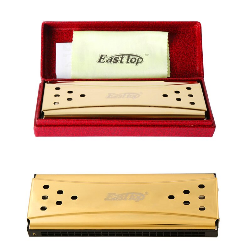 T24-2 dwustronna podwójna harmonijka Easttop 24 otwory tremolo Armonica G i C klucz usta Ogans istumento harmonijka muzyczna