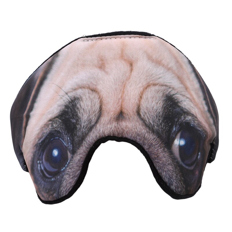 3D Hond Oogmasker Shading Slaap Ademend Grappige Cartoon Animal Print Hond Oogmasker Comfortabele Katoen Blinddoek