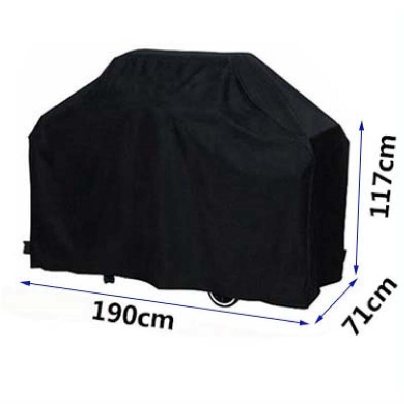 Waterproof Outdoor Oven BBQ Rain Cover Garden Furnace Case Stove Shade Sun Rain Shield for Grill: black 190x71x117cm L