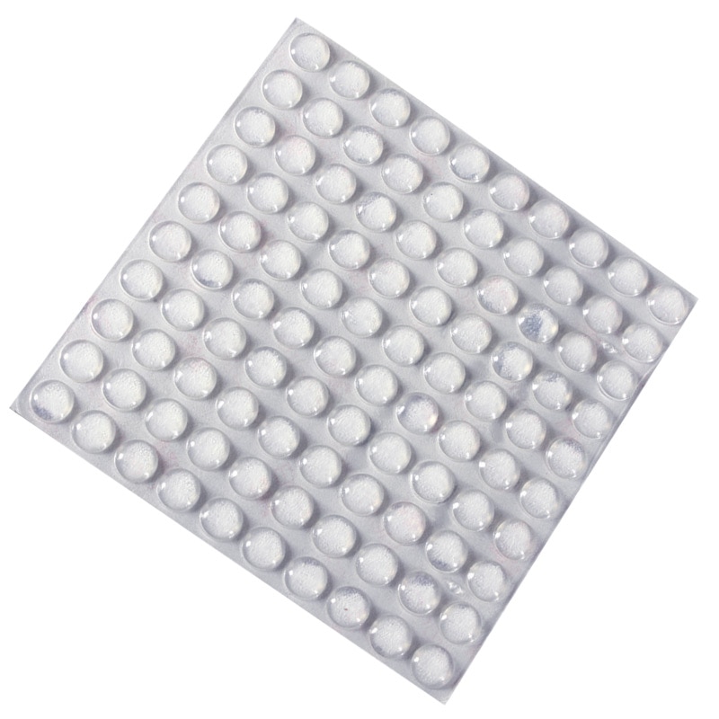 100 pièces auto-adhésif caoutchouc pieds clair demi-cercle pare-chocs tampon de porte AUG889