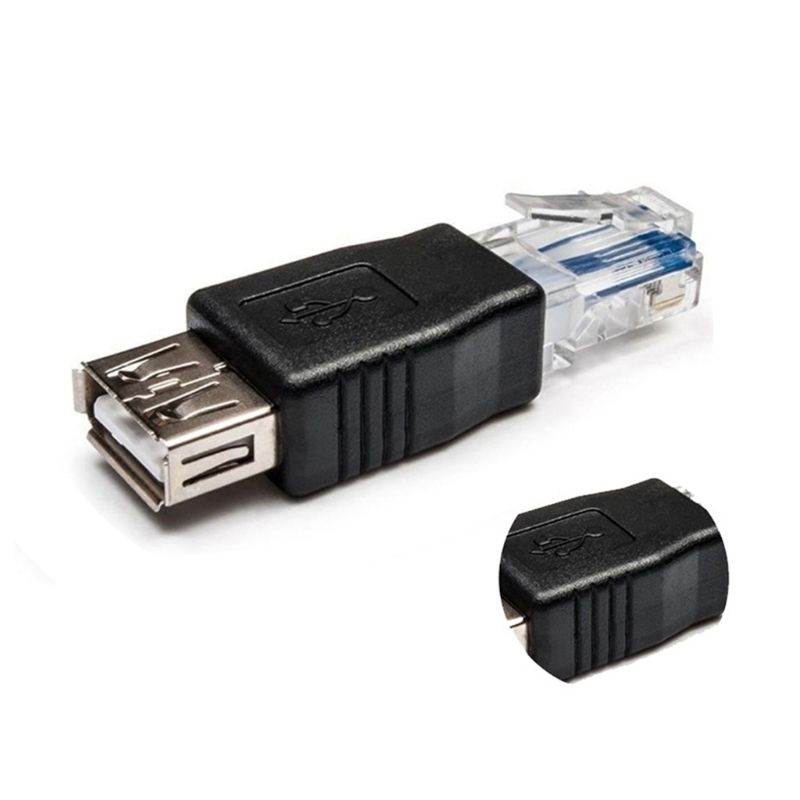 Adattatore da Ethernet a USB da 2 pezzi Adattatore da USB a Ethernet, convertitori Ethernet RJ45 maschio a USB femmina per modem