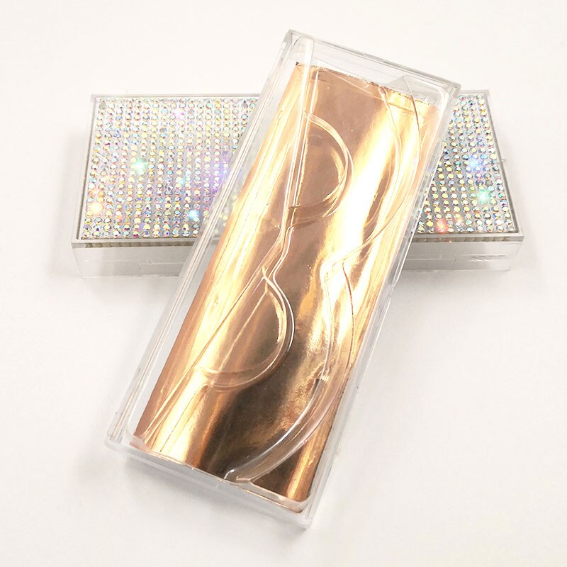 Neue Leere Diamant Lash Box Glitter Nerz Wimpern Fall ohne Wimpern Strass Wimpern Verpackung: E