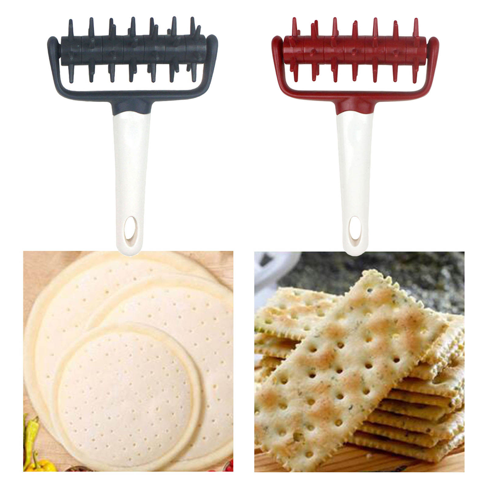 Pizza Roller Docker Needle Roller Rolling Pins Wheel Hole Punch for Pastry Pie Crusts Flatbread Baking Tool Kitchen Gadgets