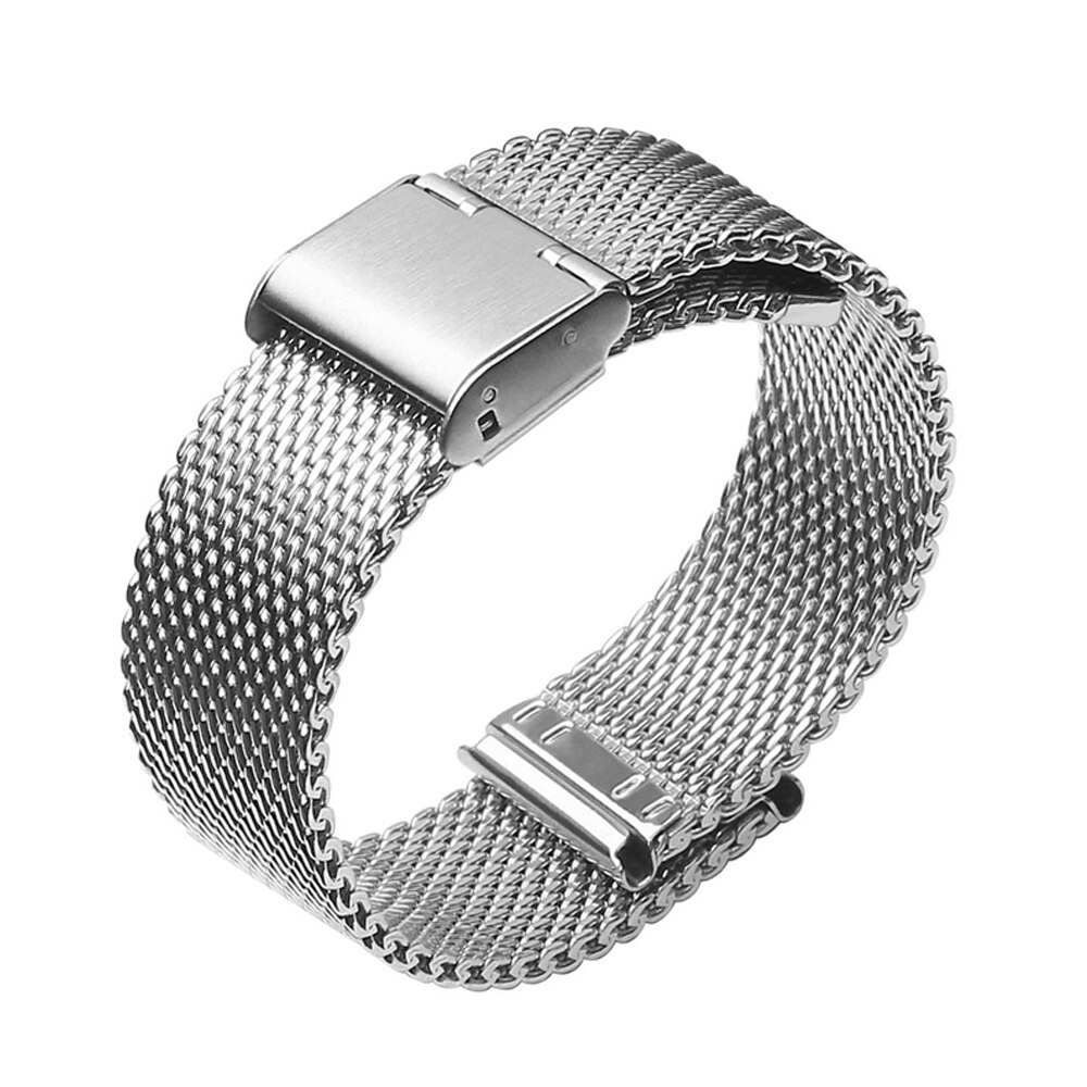 Strap 20mm 22mm Stainless Steel Milanese Watch Band Women Mesh Belt Replacement Strap Black Gold Rose Gold Silver Blue for DW: silver / width  22MM