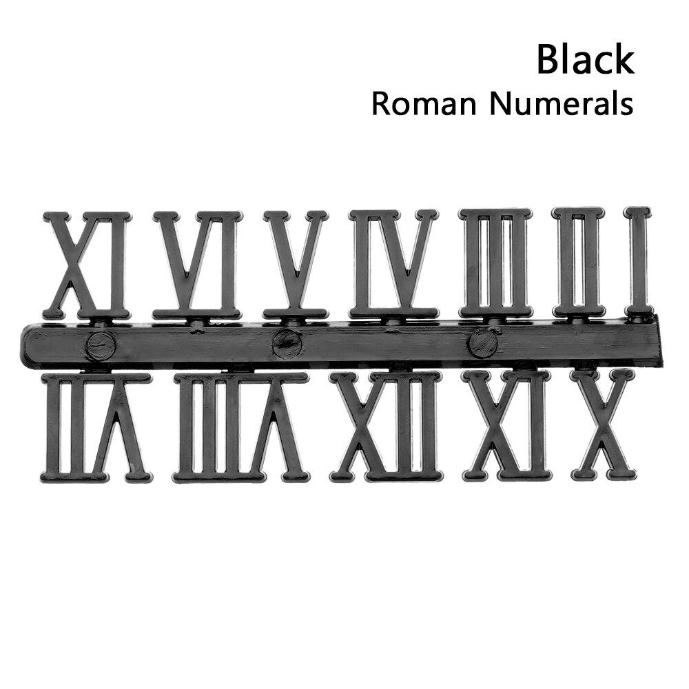 1SET BRICOLAGE Remplacement Numérique Gadget BRICOLAGE Réparation Restaurer les Anciennes Quartz Horloge Pièces Nombre Arabe Cloche Accessoires Chiffres: black roman numeral