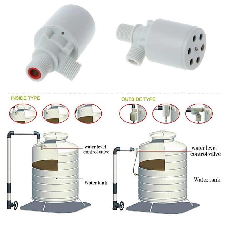 Zonne-watertank watertoren zwembad automatische waterniveauregelaar plastic vlotter kogelkraan waterstop waterniveauschakelaar