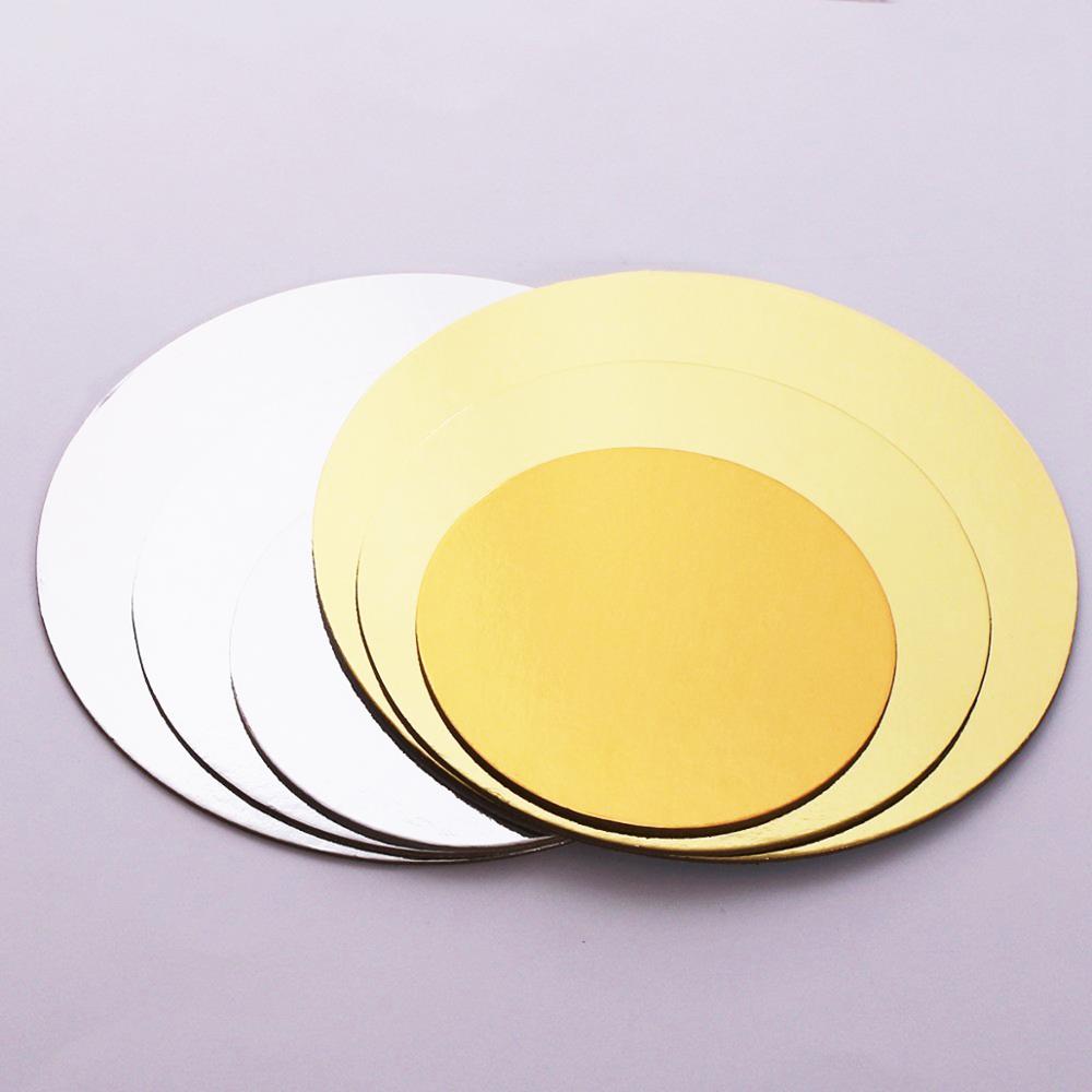 8/10/12 Inch Aluminum Foil Cake Tray Round Cake Boards Wedding Birthday Supplies Paper Pad Baking Mat