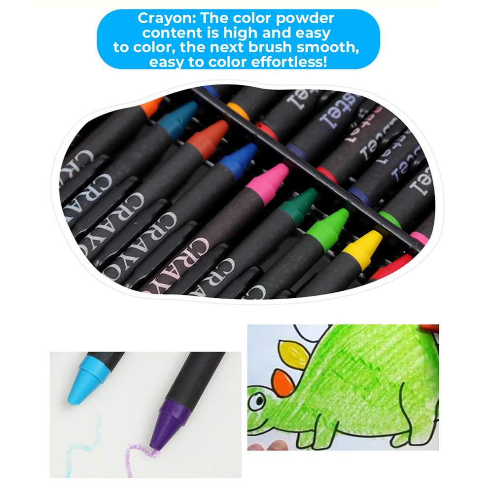 150Pcs Painting Drawing Art Artist Set Kit Watercolor Pen Crayon Oil Pastel Painting Tools Art Supplies Kids Stationery Set