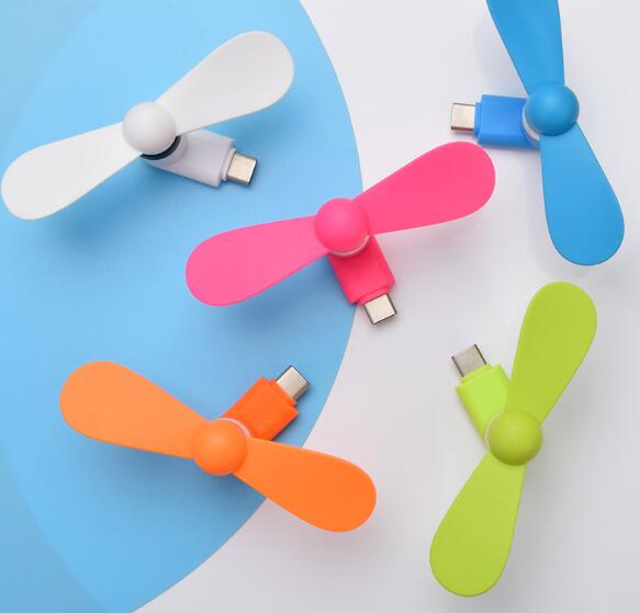 Mini ventilateur Portable Flexible, Micro USB, pour téléphone Portable universel, pour téléphone IOS et Android, OTG USB, été: Type-C
