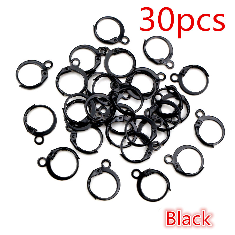30-50 uds/lote de oro plata francés pendiente ganchos de alambre configuración Base aros pendientes para bricolajes artículos de fabricación de joyas al por mayor: Gris claro