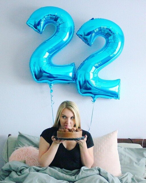 2pcs 40inch Rose Gold Number 22 Air Helium Balloons Anniversary Adult Birthday Party Decoration kids Digit Balon Supplies