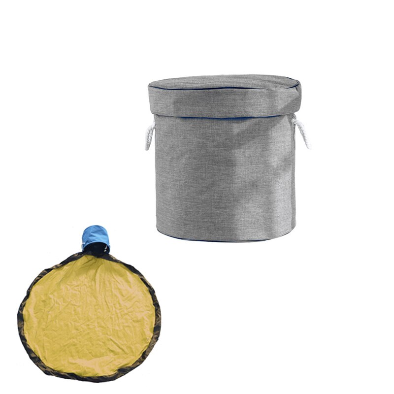 Slide away brinquedo clean-up saco de armazenamento fingir jogar brinquedos portáteis organizador doméstico recipientes de armazenamento à prova dwaterproof água cestas de armazenamento: 1.5m Grey
