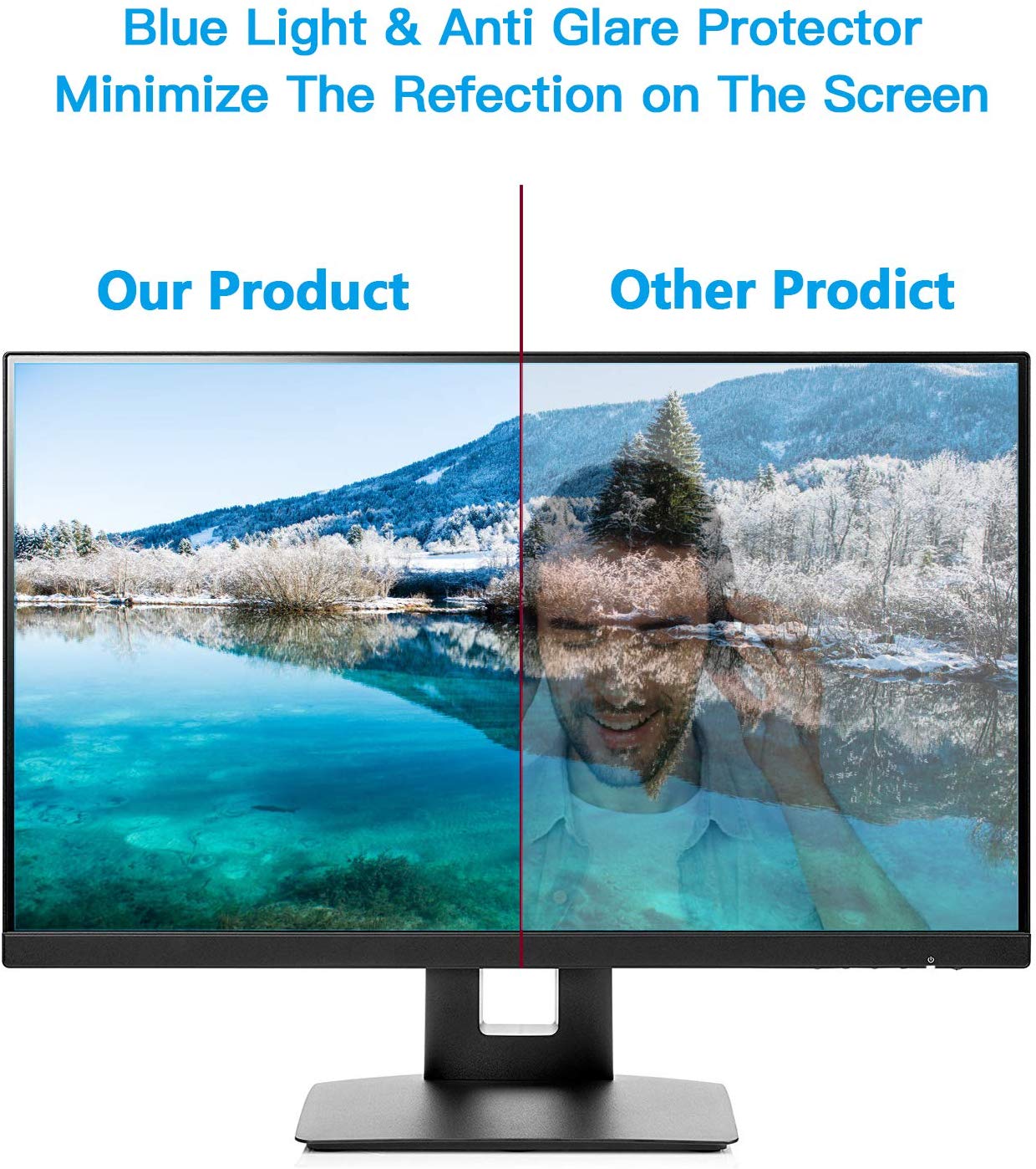 Para samsung 109 cm 43 polegadas [luz formiga-azul] [blocos uv] [anti-reflexo] [anti-risco] filtro de tela de luz azul flim