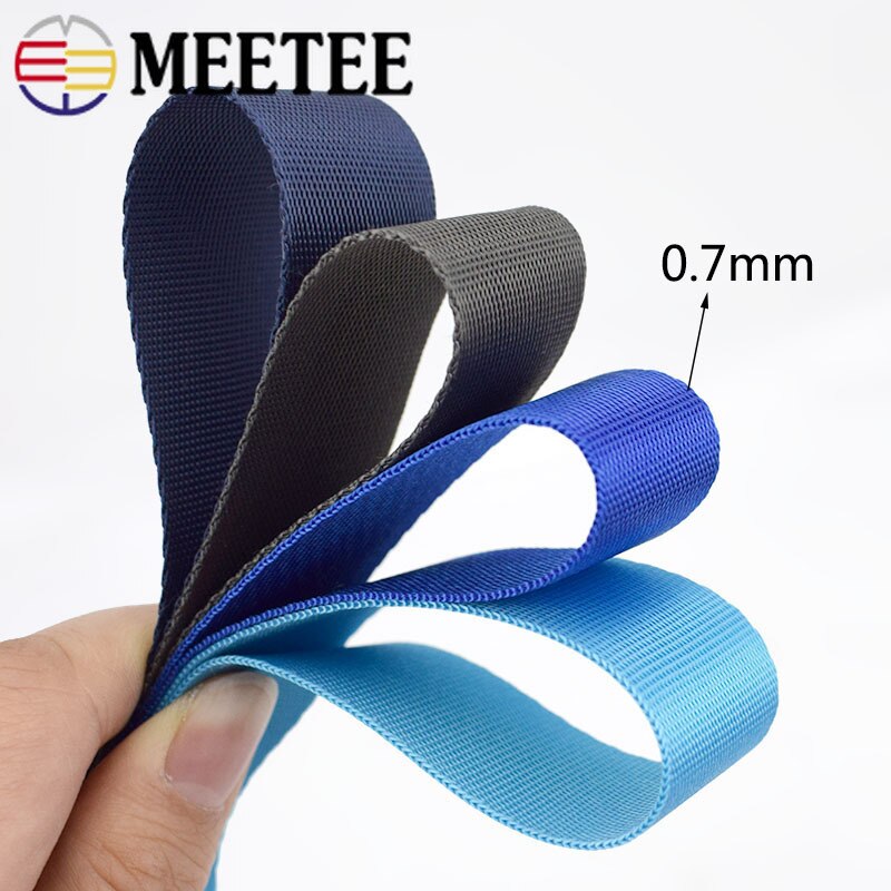 5M 0.7Mm Dikke 25Mm Polyester Nylon Spanbanden Lint Band Outdoor Rugzak Tas Strap Diy Halsband Knapsacktapes bias Binding