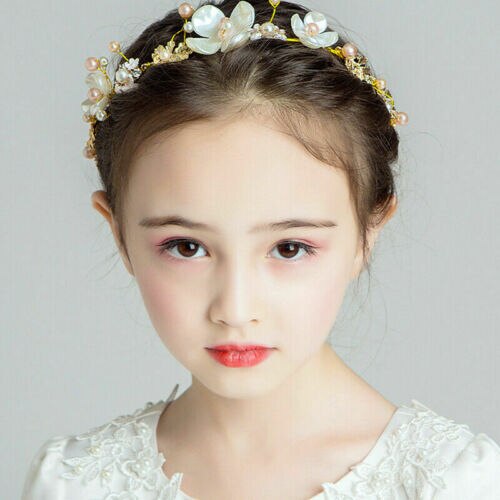 Bandeau pour petites filles, couronne de cheveux, couronne de mariée, bal princesse, Champagne, pour filles,