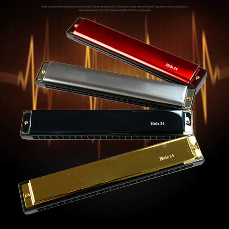 Professionele Harmonica In C Sleutel Met Case 10/24 Gaten Voor Beginer Band Speler En Studenten Te Dragen MC889