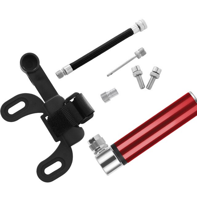 Mini Portable Bicycle Pump 120 PSI High pressure Changable Presta Schrader Valve Air Mouth Pump Tire Inflator Bike Hand Pump: Red-Model A