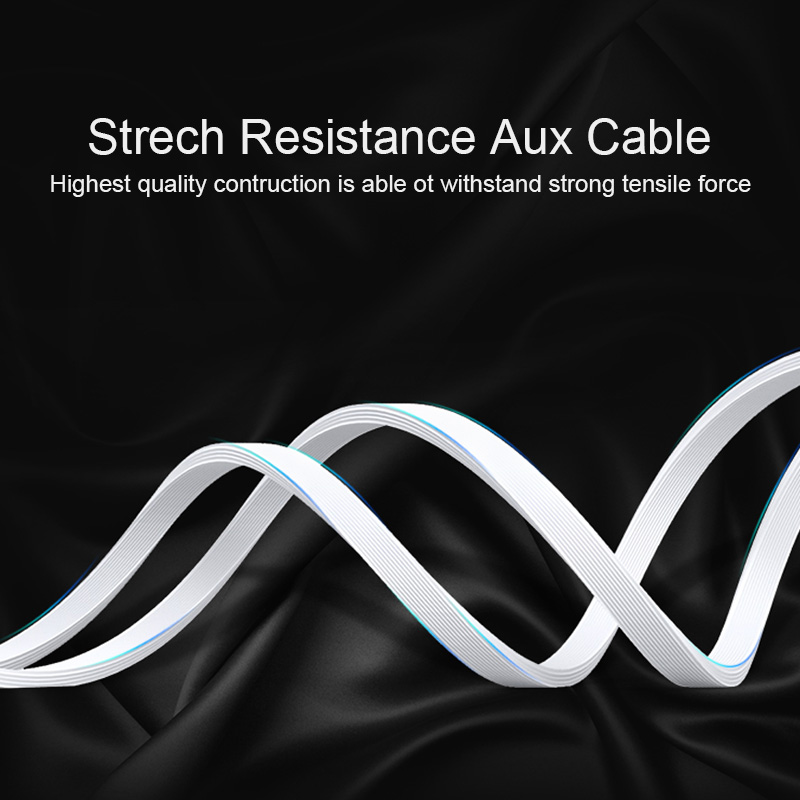 SAMZHE 3.5mm Aux Cable 90 degree Audio Flat Cable Stereo Audio Gold Plated Auxiliary Cable for Car Cellphone Earphone Beats
