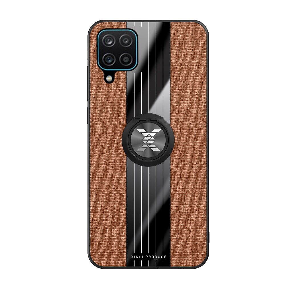 Funda de silicona híbrida + TPU para Samsung Galaxy A12, A12, A125F, A125: Brown