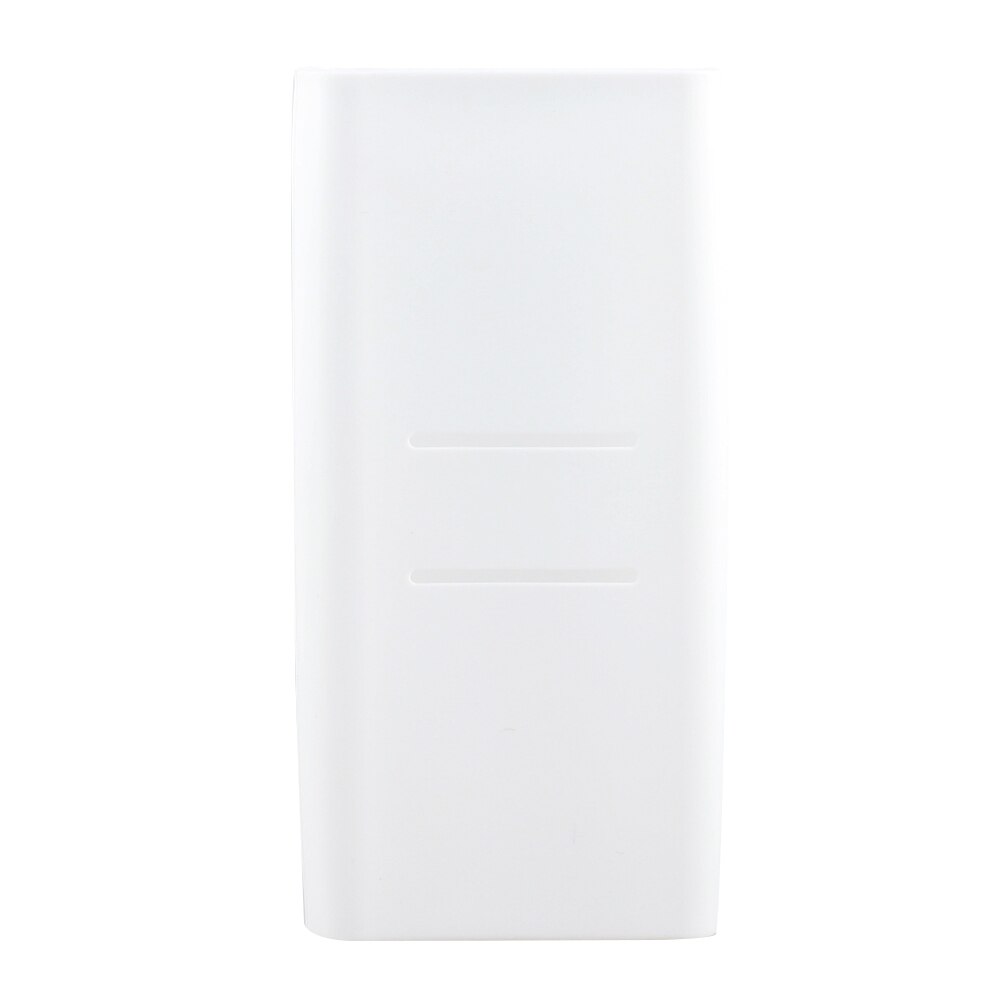 Funda de silicona para Xiaomi Powerbank, funda portátil para batería externa de 20000mAh: White