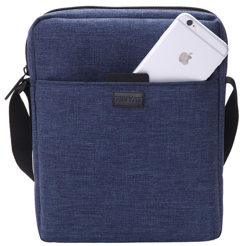 TINYAT Männer Tasche Stoßfest herren Umhängetasche Licht lässig Leinwand Männer Schulter Tasche Männlichen Wasserdichte Bote Taschen Für Männer bolsas: T510-Blau