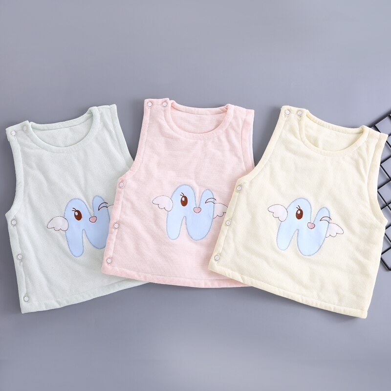 1 Pcs Lovely Baby Vest Spring And Autumn Thin Cotton Warm Clothes Pure Cotton Girl And Boy Baby Vest Cotton Clothes Button Style