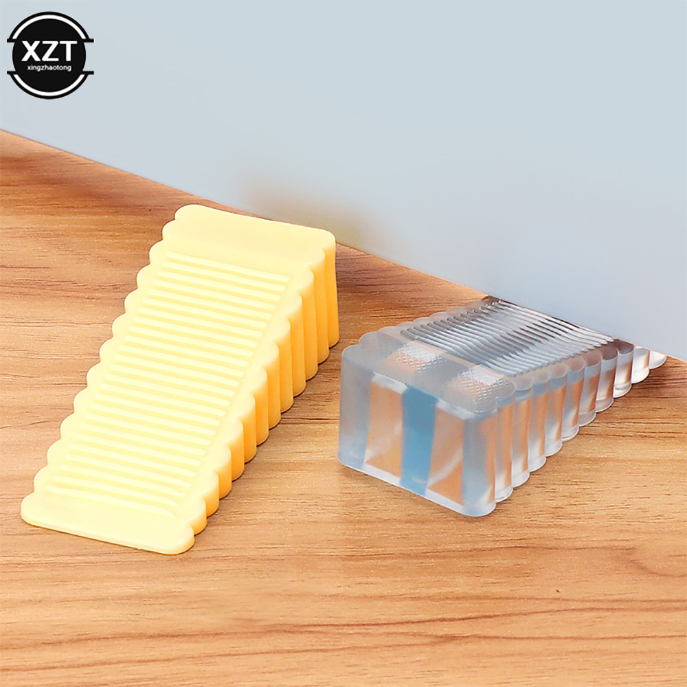 Trapezium Silicone Rubber Deur Stop Stoppers Deur Blok Kinderen Anti-Map Hand Hotel Veiligheid Deur Kaart Opknoping Deur Stop
