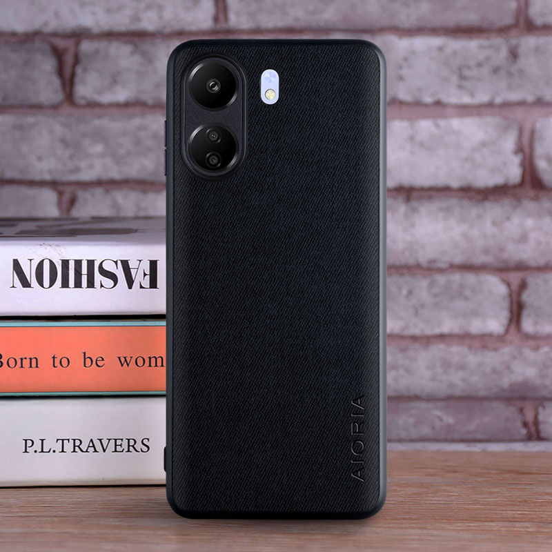 Étui pour Xiaomi Redmi 13C 14C 12C 10C 9C Poco C65 C75 C55 5G coque luxe textile cuir couverture de téléphone funda pour redmi 13c étui