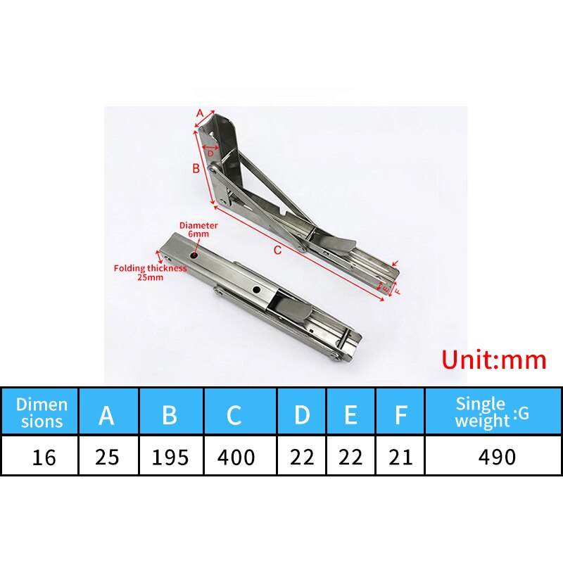 Stainless steel triangle bracket bracket furniture hardware household floor panel drag rack wall partition folding bracket: Dark Khaki