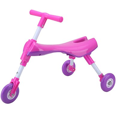 Triciclo para andador para niños de 1-2-3-6 años, scooter plegable Mantis de tamaño de coche, sin pedal, yo-yo: Black