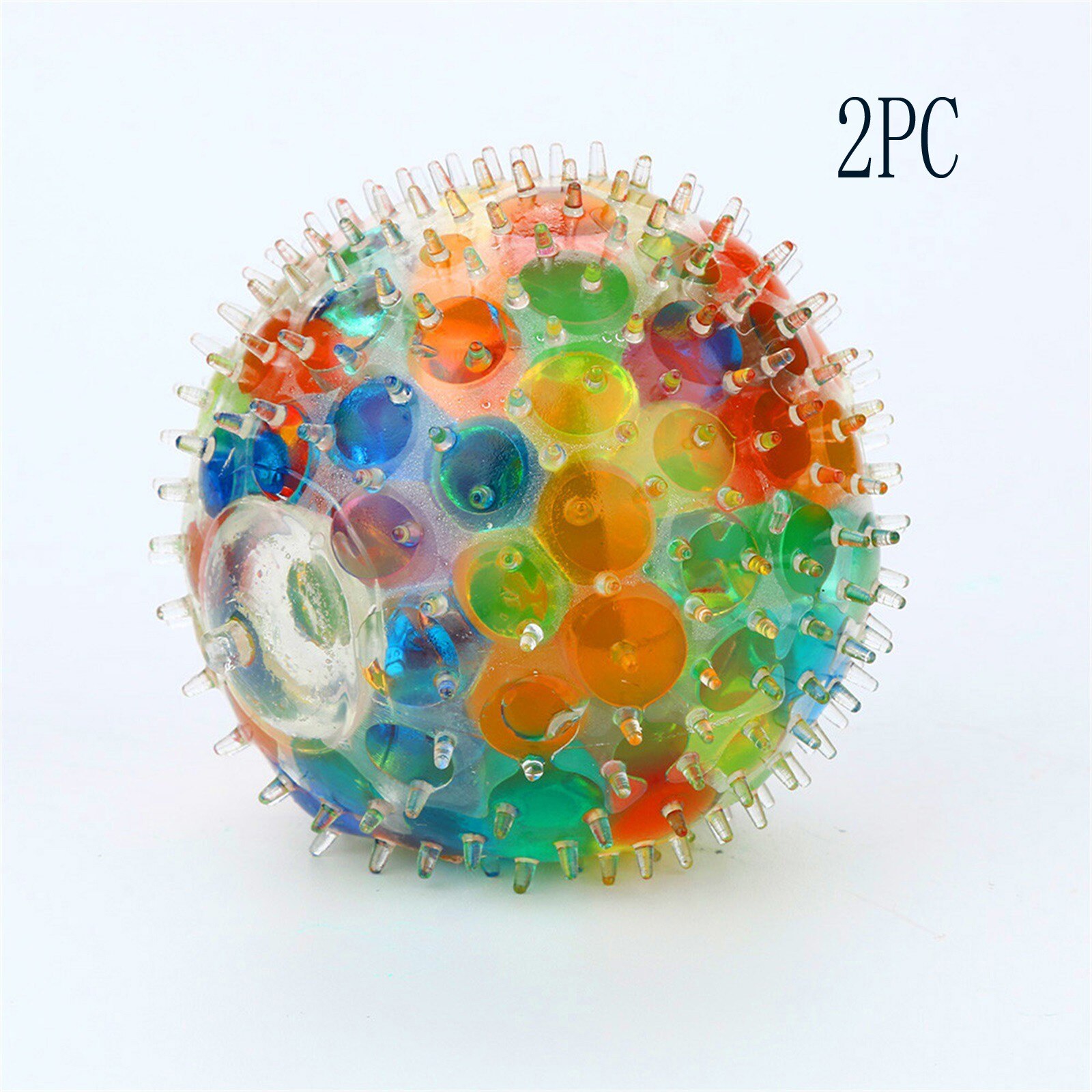 Spongy Rainbow Ball Toy Squeezable Pressure Toy Stress Relief Ball Toy 10ml Rainbow Novetly Squeeze Ball Mesh Squishy Balls: Light Green