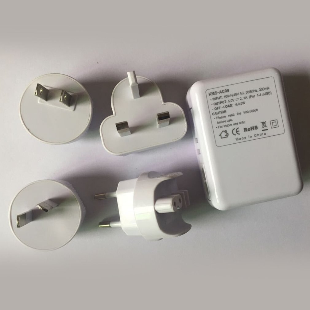 Durable 4 Port USB Mobile Phone Charger Smart Phone Wall Charger Fast Charging Device With UK EU US AU Plug