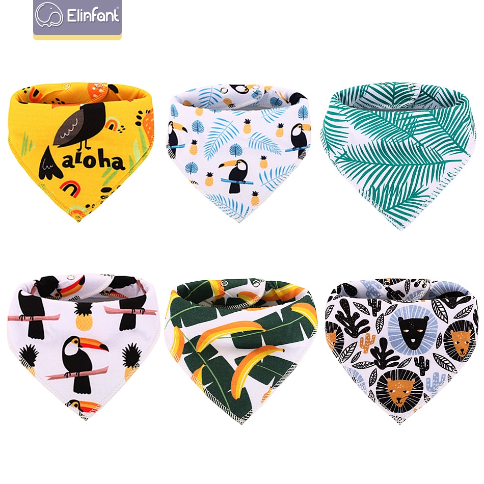 Elinfant Bandana Baby Slabbetjes Voor Baby Leuke Mooie Prinses 100% Puur Katoen Super-Stijlvolle Anti-Geur Anti-bacteriële Schort Droog Slabbetjes
