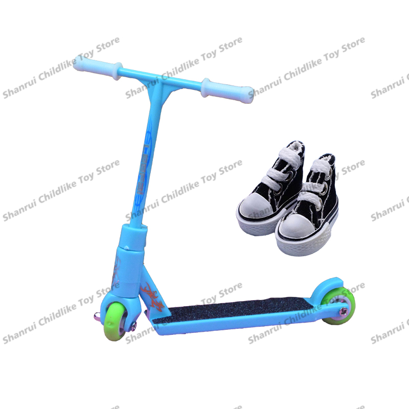 Patinete de dedo de dos ruedas, monopatín de dedo, zapatos de dedo, Mini tela, juguetes educativos para niños, bicicleta de dedo, juguete divertido: YELLOW